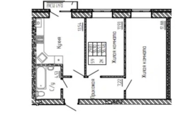 2-к квартира, 55 м², 4/4 эт.